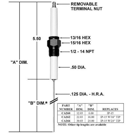 Crown Engineering Crown Igniter IP-15 w/24in Tip CA266