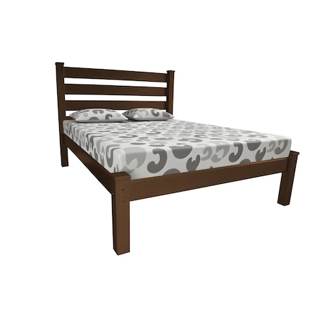Homeroots Brown Solid Wood Twin Bed Frame 546732