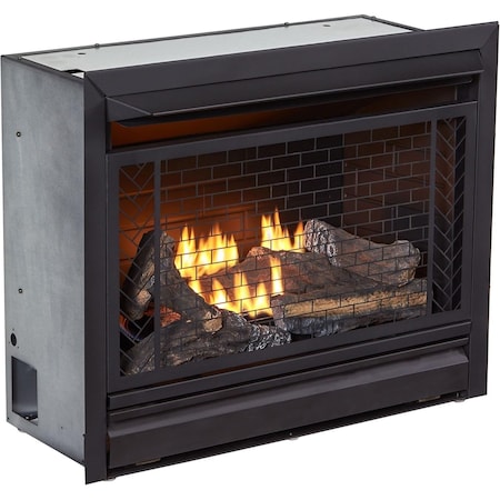 Bluegrass Living Vent Free Natural Gas Fireplace Insert, 26,000 BTU, Remote Control, Zero Clearance Design B300RTN