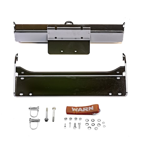 Warn Snow Plow Mount Front Kit; Black; Includes Mounting Bracket and Hardware; Steel; Powder Coated 106576