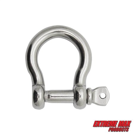 Extreme Max 3006.8288 BoatTector Stainless Steel Bow Shackle - 1/4" 3006.8288