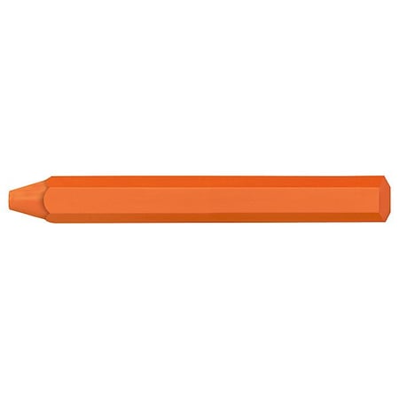 Markal Marking Crayon, 4-3/4 in L, Orange, Wax 82231G