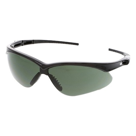 Mcr Safety Memphis (MP1), Safety Glasses, Anti-Scratch, Gray G14 Lens, Black Frame, Half Frame, 1 PR MP112G