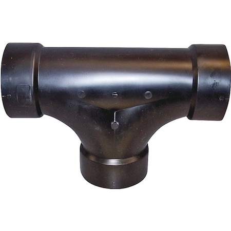 Canplas Cleanout Tee, 3 in, Hub, ABS, Black, SCH 40 Schedule 103723BC