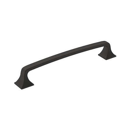 Amerock Ville 6-5/16 in 160 mm Center-to-Center Matte Black Cabinet Pull BP36777FB