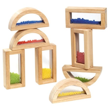 Guidecraft Crystal Bead Blocks, Wooden Building Set, PK8 G3012