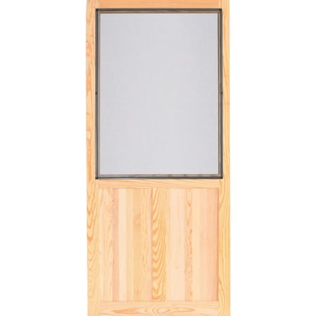 Screen Tight Pioneer 36'' Wx80'' Hx1'' Thick Natural Wood Screen Door WPNR36H