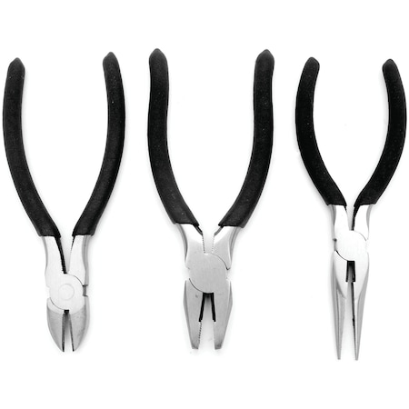 Performance Tool 3-Piece Cushion Grip Pliers Set 1916