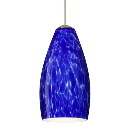 Besa Lighting Karli Cord Pendant, Blue Cloud, Satin Nickel Finish, 1x50W Halogen 1XT-719886-SN