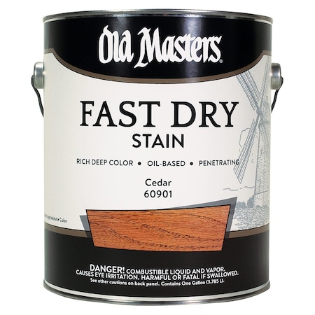 Fast Dry Stain Gal Old Masters Cedar Interior Oil-Based Wood Stain 60901