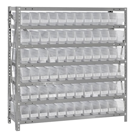Quantum Storage Systems 12X39 SHELF UNIT W/72 BINS CLEAR 1239-100CL