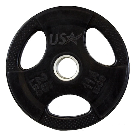 Troy Barbell 25 lbs USA Rubber Grip Plate GP-025R