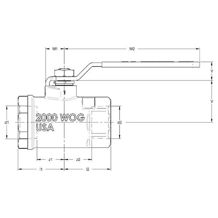 Apollo Valves 1" FNPT Stainless Steel Ball Valve Inline 7610527A