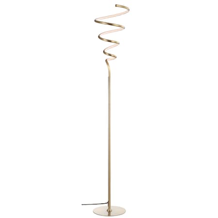 Jonathan Y Scribble 60.5" Modern Dimmable Metal Integrated LED Floor Lamp, Gold JYL7027B