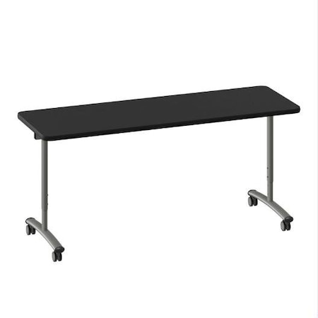 Correll Rectangle Premium Sit To Stand TFL Flip Top Table, 72 in W, 28 in to 38 in H, Particleboard Top FTS3072TF-07-14-09