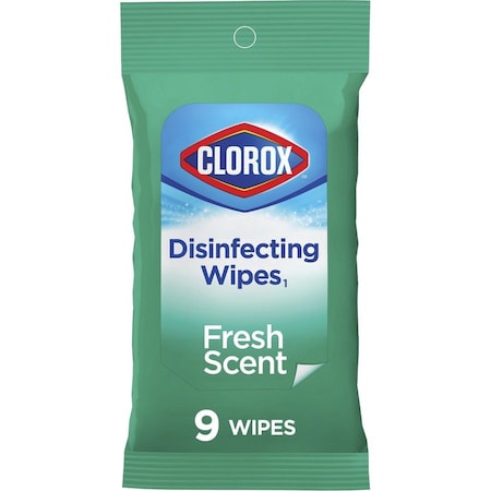 Clorox Fresh Scent Disinfecting Cleaning Wipes Pouch, 9PK 01665