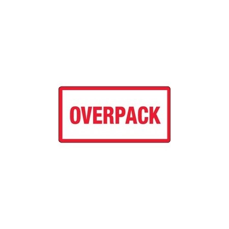 Bubblefast 3 x 6'' - ''Overpack'' Labels BFDL1374