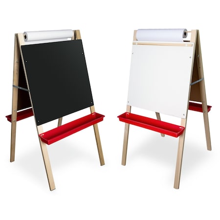 Flipside Adjustable Paper Roll Easel - Black Chalk/White Markerboard 17425