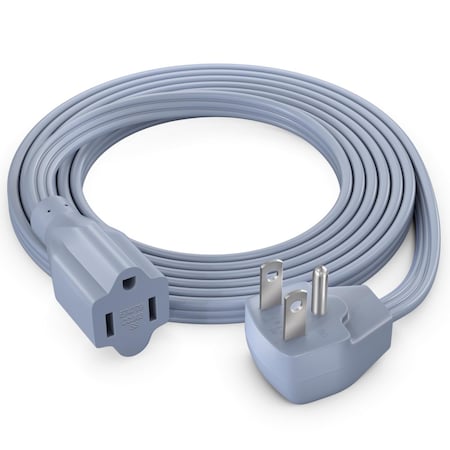 Maximm 6ft 14AWG Heavy Duty Flat Wire 3-Prong Extension Cord, UL, Gray ADW-90-31F06-14G0