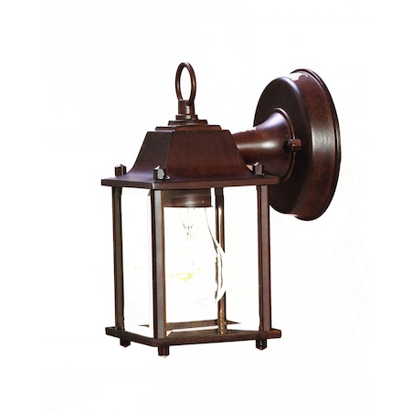 Homeroots Dark Brown Hanging Glass Lantern Wall Light 398557