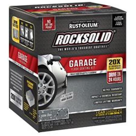 Zinsser Rustoleum 152 oz Rocksolid Polycuramine Garage Floor Coating Kit, Dark Gray 3172848