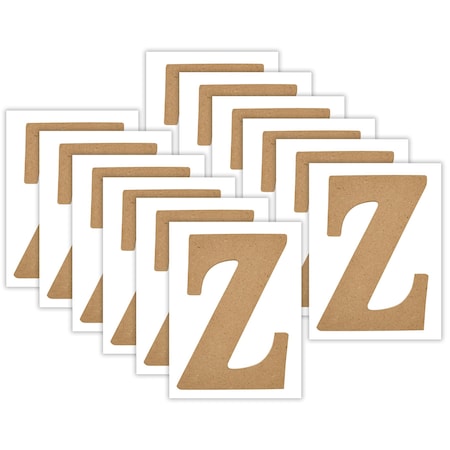 Plaid MDF Letter, Z, 5 Inch, 12PK 63579