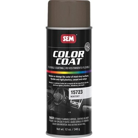 Sem Color Coat Flexible Coating, 16 oz Aerosol Can, Monterey, 24 hr Curing, Aerosol 15723