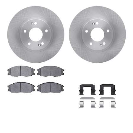 Dynamic Friction Co DFC Brake Rotor with 5000 Brake Pads and Hardware Kit 6512-03381