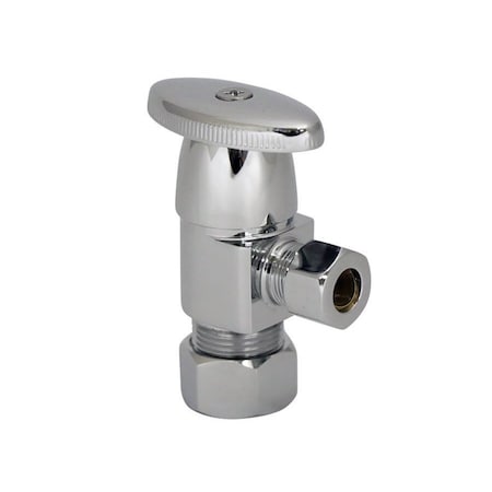 Mountain Plumbing Brass Oval Handle 1/4 Turn Ceramic Valve - Lead Free 1/2" in Satin Chrome MT6003-NL/SC