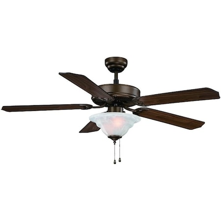Boston Harbor Boston Harbor CF-B552-ORB Ceiling Fan, 1 Dome Light, 52In, Venetian Bronze Housing CF-B552-ORB