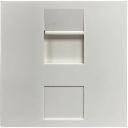 Tripp Lite Eaton Tripp Lite Series 1-Port UK-Style Unloaded Shuttered Module, 50 x 50 mm, White, TAA N042U-WM1-S