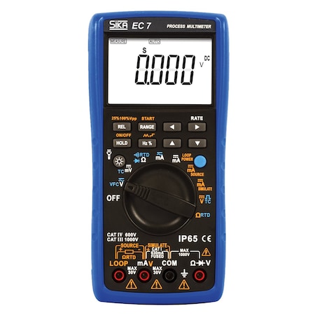 Sika Usa Process Multimeter with 4-20 mA Source, Loop Power, TC/RTD & True RMS VFC Filter EME8VCEC007000