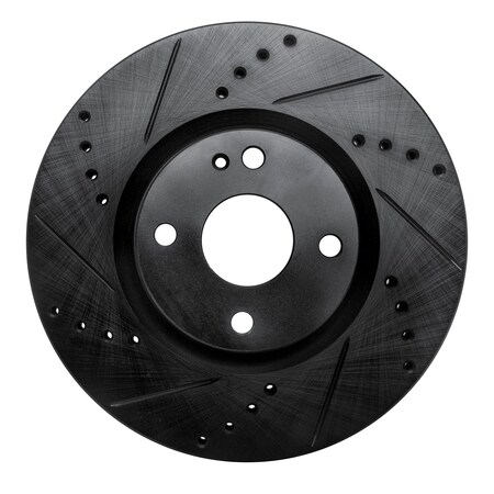 Dynamic Friction Co DFC Brake Rotor - Drilled and Slotted - Black 633-80074L