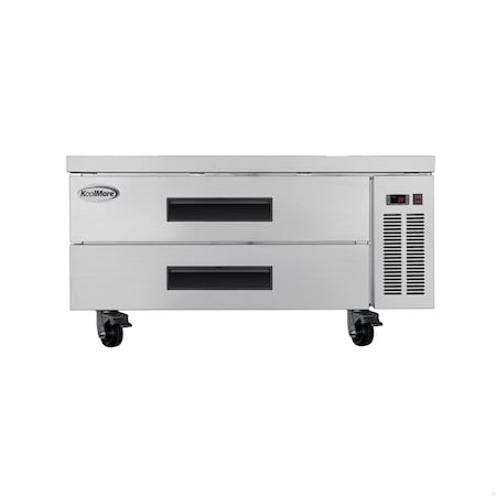 Koolmore 48 in. Commercial Chef Base Refrigerator Storage Cabinet, Pull-Out Drawers, Rolling Caster Wheels KM-BR-482D