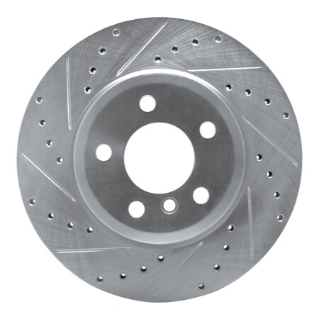 Dynamic Friction Co DFC Brake Rotor - Drilled and Slotted - Silver 631-31139L