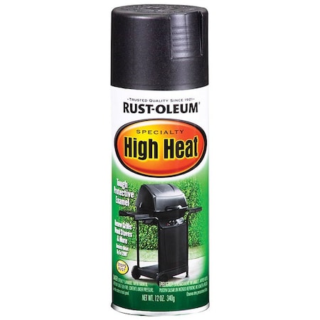Specialty 12 Oz Rust-Oleum Brands Black High Heat Spray Paint 7778830