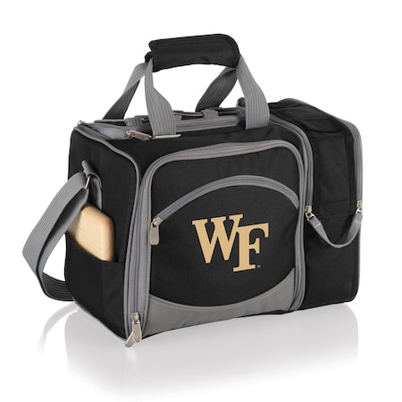 Picnic Time Family Of Brands NCAA Wake Forest Demon Deacons Malibu Cooler Picnic BasketBlack with Gray Accents 508-23-175-614-0