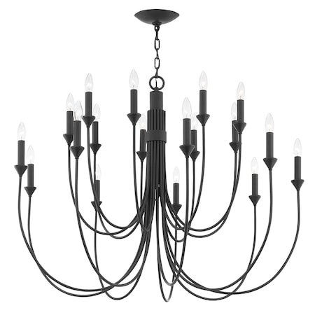 Troy Lighting Cate 18 Light Chandelier 42 In. Forged Iron F1018-FOR