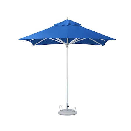 Homeroots 8ft Blue Polyester Square Market Patio Umbrella 491961