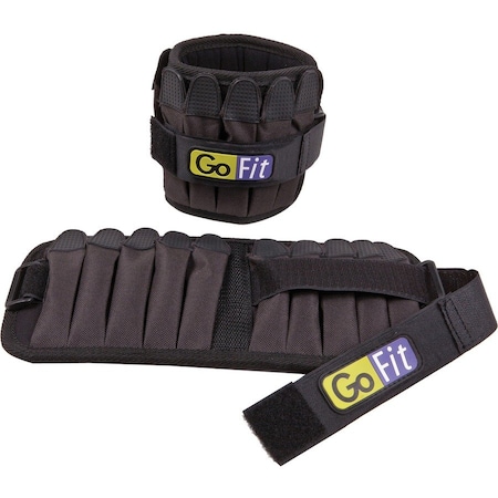 Gofit 5-Pound Pair of Padded Pro Ankle Weights GF-P5W