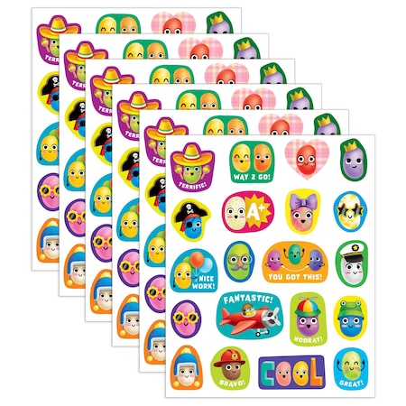 Teacher Created Resources Jelly Bean Smelly Stickers, 120-Piece Set, 6PK 9441