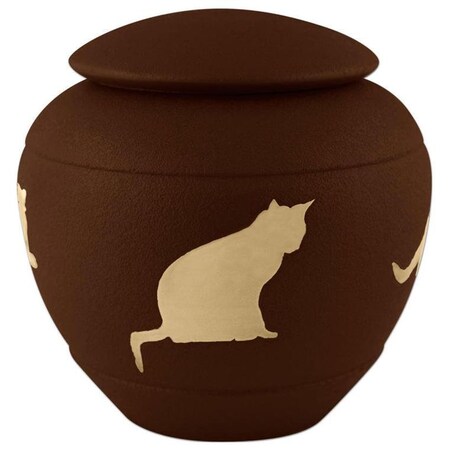 Jorgensen Laboratories Jorvet Cat Urn, Sienna Silhouette J0316SS
