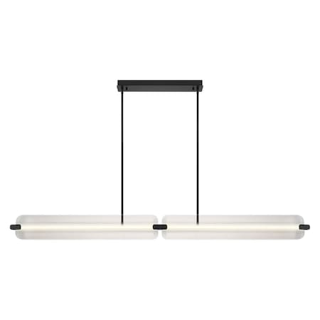 Euf Neoness, Chandelier, 4-Light, 67", Matte Black, Clear Glass 50056-026