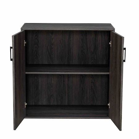 Sunjoy Quub Two Door Cabinet, Space Saving Stackable MDF Wood Cabinet G115002600