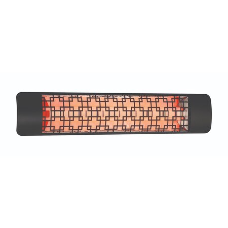Eurofase SS 39in Dual Element 5000W 208V Heater, Black, Brix Decor Plate EF50208B5