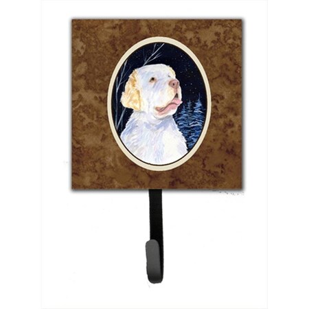 Carolines Treasures Starry Night Clumber Spaniel Leash Holder Or Key Hook SS8356SH4