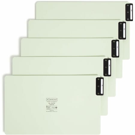 Smead 100 Recycled Filing Guides with Vertical ExtraWide Blank Tab, Gray, 25PK SMD63276