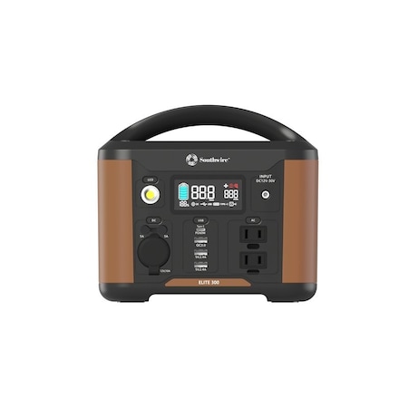 Southwire Elite 500 Series Portable Power Station, 12 VDC, 4-Port, 2-Outlet, 3 Prong Plug 53251