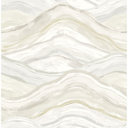 A-Street Prints Dorea Champagne Striated Waves Wallpaper 4121-26926