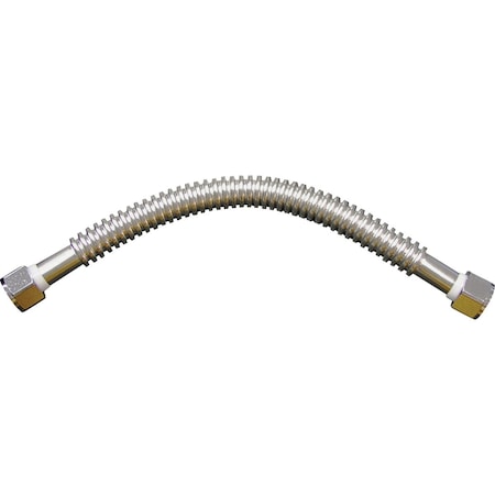 Proline Series ProLine 3/4'' FIP x 3/4'' FIP x 18'' Stainless Steel Corrugated Water Connector W034SS101018